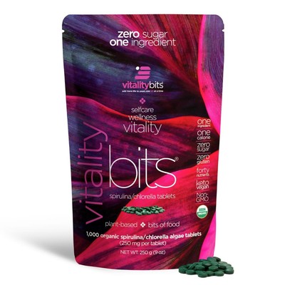 VITALITYbits - Organic Blended Spirulina & Chlorella Tablets - Algae Superfoo...