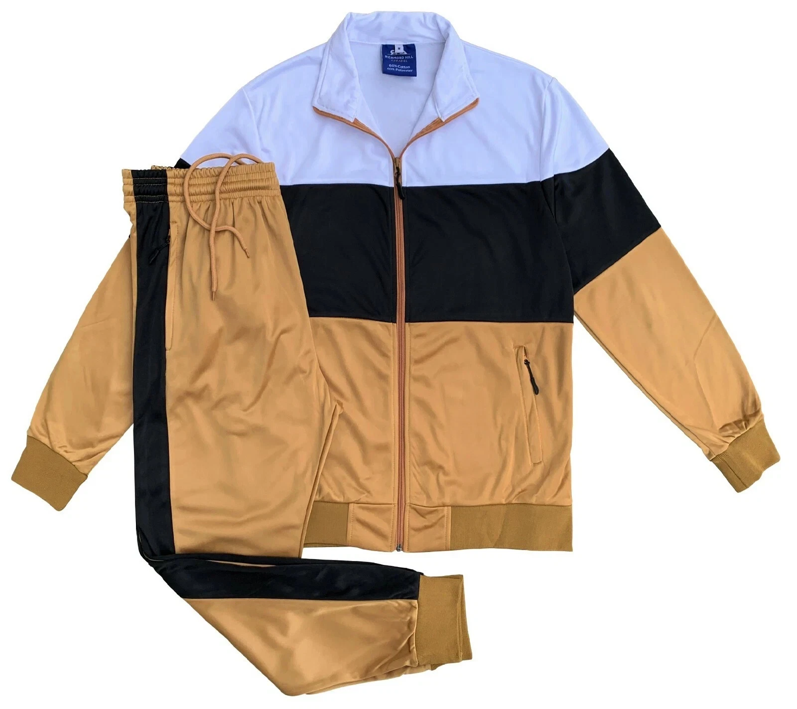 Men's Spring Tracksuit Jogger Activewear Full Zip Sports Set Casual Wear