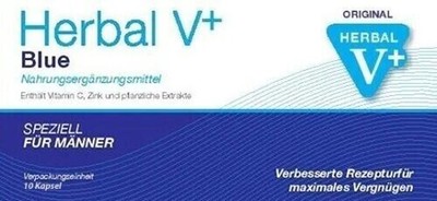 10x Herbal V Plus Blue-S 100 - Original pflanzliches Männerprodukt Tabletten
