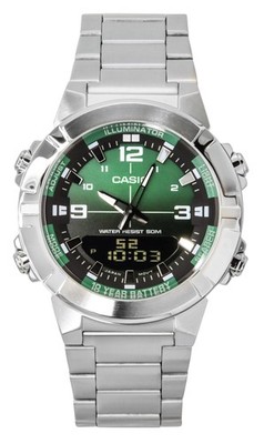 Casio Analog Digital Green Dial Quartz Sports Men's Watch AMW-870DA-3AV