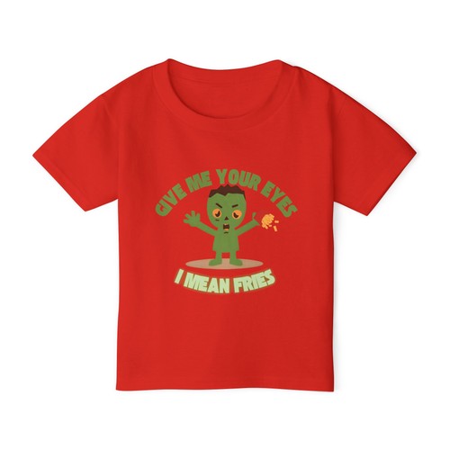 Give Me Your Eyes I Mean Fries Toddler T-Shirt – Funny Food Humor Tee for Kids - Picture 32 of 36