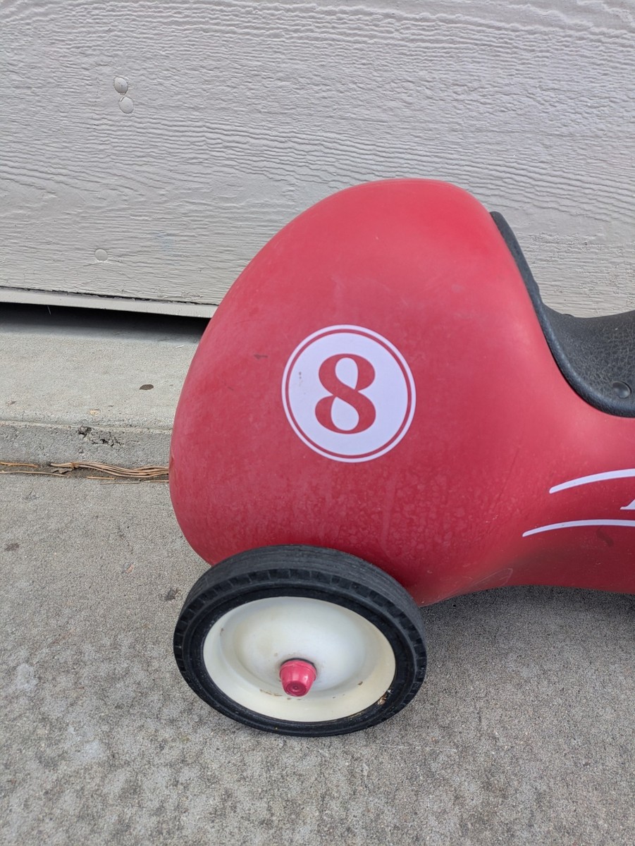 Vintage Radio Flyer Model 8 Red Metal Roadster Toy Ride On Car