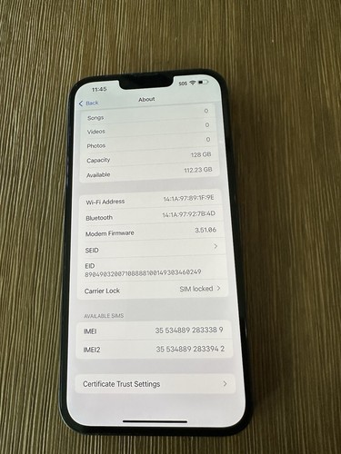 iPhone 14 Plus 128 GB Midnight - T-MOBILE Locked - Zdjęcie 5 z 6