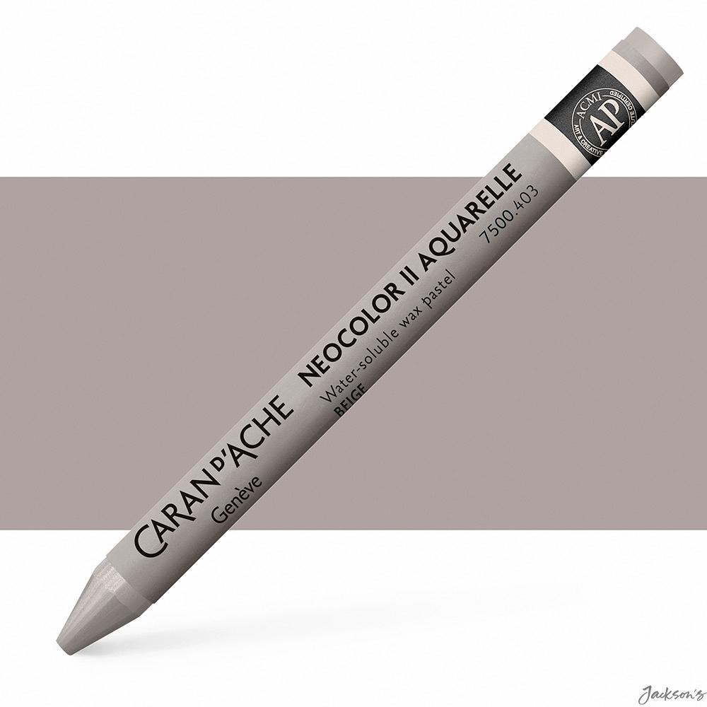 Caran D'Ache Neocolor II Watercolour Crayon Wax Based Beige Artists Drawing Tool