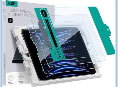 ESR 2er Pack Displayschutzfolie für iPad Pro 11 Zoll (2022/2021/2020/2018), iPad Air