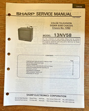 Sharp Manual de Servicio Color TV Modelo 13NV58 Televisión Sigma 9300 Chasis 13N2