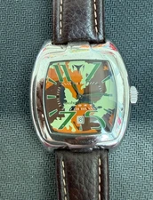 RARE TechnoMarine Sport Camouflage Dial Watch Box & Warranty Swiss Quartz