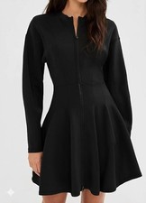 Ulla Johnson Ansel Mini Dress With Zipper Front Noir