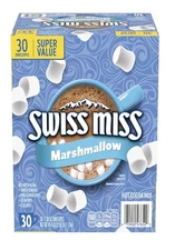 Swiss Miss Chocolate Hot Cocoa Mix with Marshmallows, 30 Count Hot Cocoa Packets