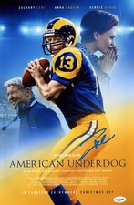 Zachary Levi Signed Autographed 11x17 Photo American Underdog Kurt Warner ACOA