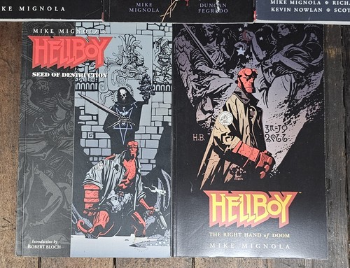 Hellboy TPB 5 Book Lot Seed Of Destruction Chained Coffin Storm & Fury '94-'02 - Picture 2 of 3