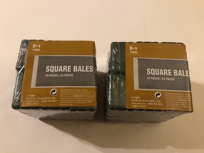 2 ERTL 1:16 24 Packs Of Small Square Toy Bales Hay Straw For Horses Cows Farm