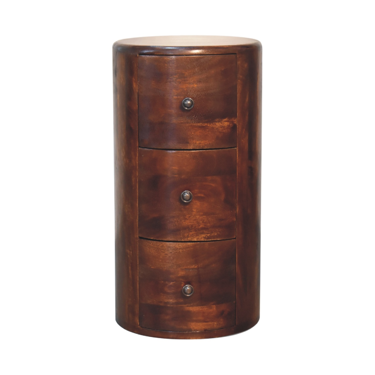 Artisan Furniture Chestnut 3 Drawer Solid Wood Drum Chest Of Drawers - Image 2