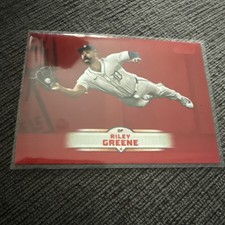 2025 Topps Stadium Club Baseball Riley Greene Tigers Red Parallel 