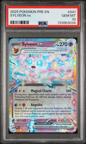 2025 POKEMON PRE EN-PRISMATIC EVOLUTIONS #041 SYLVEON EX PSA 10