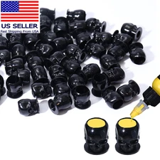 Disposable Tattoo Ink Caps Plastic Skull Tattoo Ink Cups with Base Permanent Mak