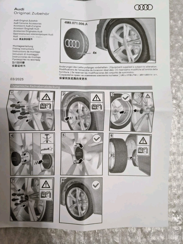 60 мм Audi подлинный динамический ступицы колпаки плавающий колпак колеса R8 RS6 S4 S7 RS7 Q7 Q8 Q5 - Изображение 3 из 3