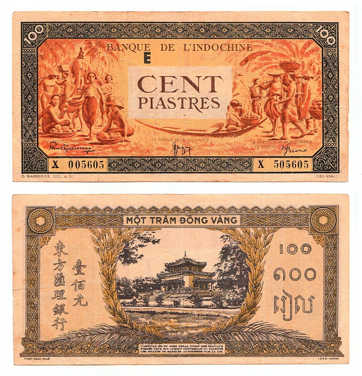 French Banknotes In Vietnamese Paper Money for sale | eBay