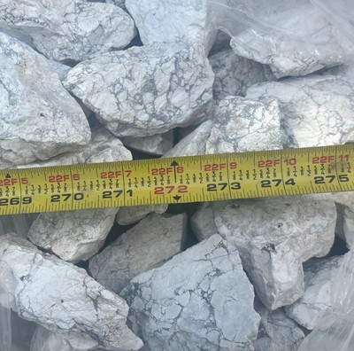 Howlite rough 1  To 3  Size.  Good for tumbling or cabbing 1 Kilogram