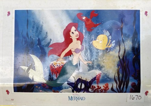 Little Mermaid Poster - #1670 - Horizontal Ariel & Flounder NEW Sealed Package