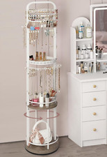 Jewelry Holder Organizer, Floor Jewelry Organizer with Earring Organizer Necklac
