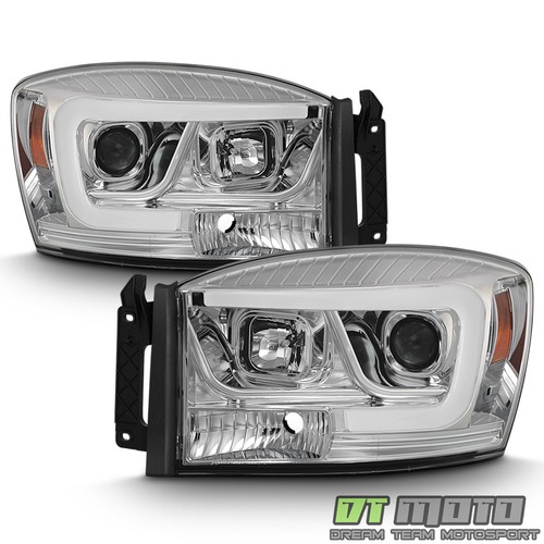 2006-2008 Dodge Ram 1500 2500 3500 Truck LED Tube Projector Headlights Headlamps - Picture 2 of 10