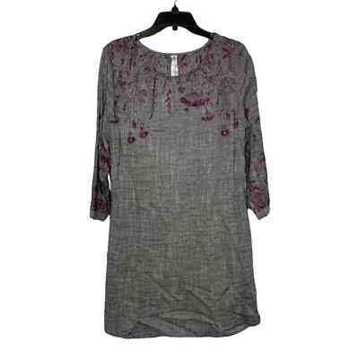 uncle frank embroidered dress Uncle Frank Nice To Be Crewel Dress – Trendy Twist Boutique main image 1