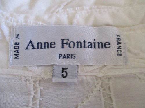 Anne Fontaine Meiko Blouse Shirt Top Size 5 / XL Women White Patchwork Cotton - Picture 5 of 7