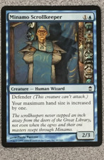 MTG - MINAMO SCROLLKEEPER 1X- SAVIORS OF KAMIGAWA - COMMON - CREATURE - NM 