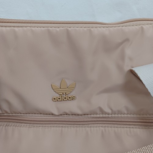 Adidas Sport Bag Puffer Shopper Tote Neutral Beige Dance Yoga Active - Picture 5 of 15