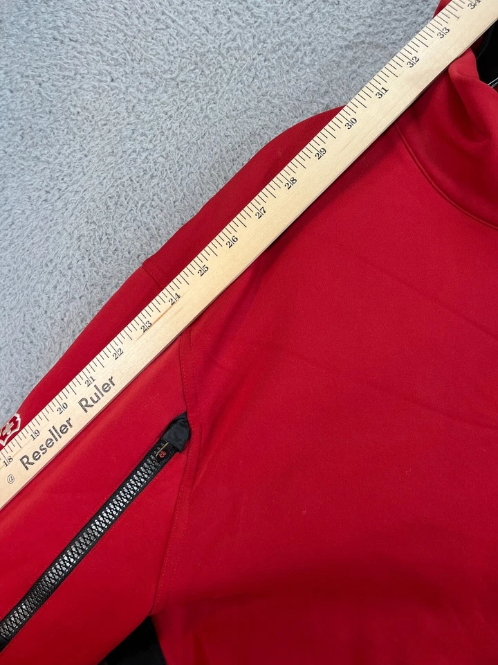 Chaqueta Victorinox Para Hombre XL Roja Softshell Tech Cortavientos Forrada de Vellón 1/2 Cremallera Foto 4 de 4