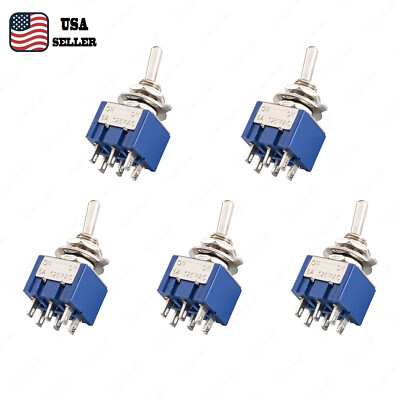 5 Pz Interruttori Di Commutazione 6 Pin DPDT ON-ON 2 Posizioni 6A - Foto 10