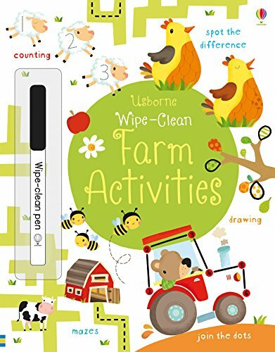 Wipe-Clean Farm Activities (Usborne Wipe Clean Books) By Kirsteen Robson,Maria