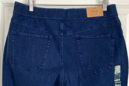 NWT LL Bean Classic Fit Super Stetch Jeans 18P Pull On High Rise Straight Leg - Picture 9 of 20
