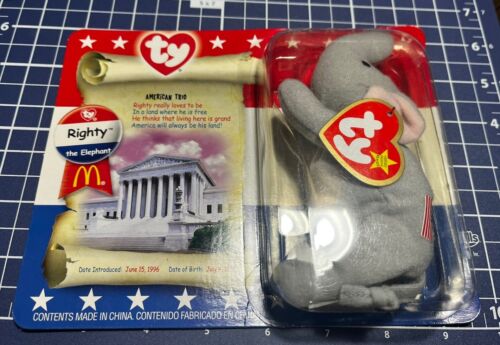 McDonalds Ty 1996 Teenie Beanie Babies AMERICAN TRIO - Komplettsatz - Bild 5 von 11