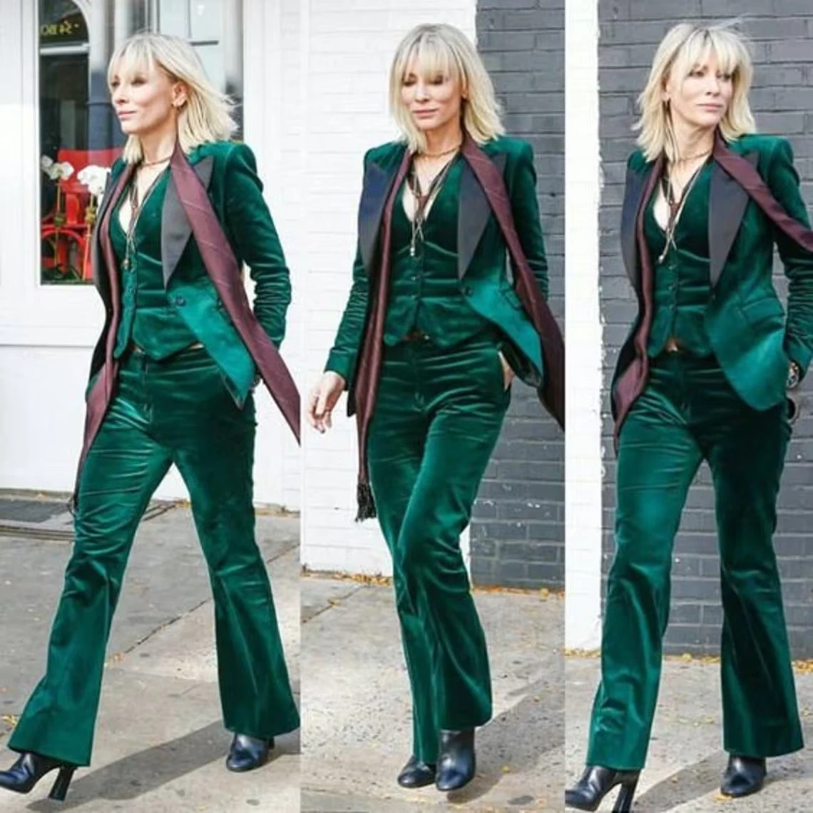 Green velvet hotsell suit ladies