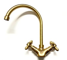 RUBINETTO CUCINA 4 PUNTE STELLA MOD. MELODY BRONZO CANNA A PONTE - OIOLI 1085