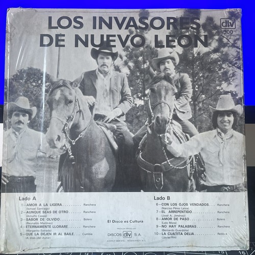 LOS INVASORES DE NUEVO LEON/ AMOR A LA LIGERA / MEXICO 12" LP Norteño - Picture 2 of 5