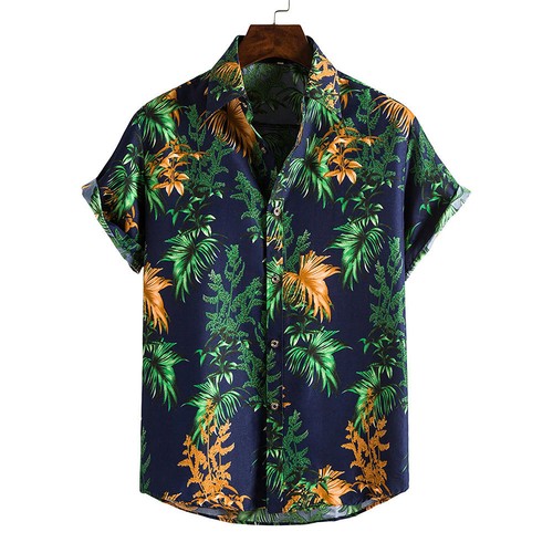 Mens Holiday Hawaiian Short Sleeve Beach Shirt Summer Casual Floral Tops Shirts - Bild 22 von 28