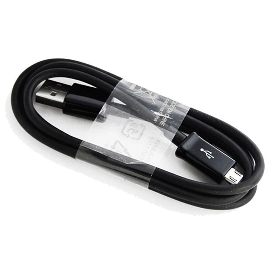 50x Micro USB Charger Data Sync Cable Braided Cord For Samsung Android LG BLACK - Image 3 of 4