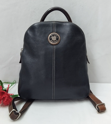 Dooney & Bourke Black Pebbled Leather Backpack Dooney & Bourke Vintage Black Pebbled Leather | Mercari main image 3