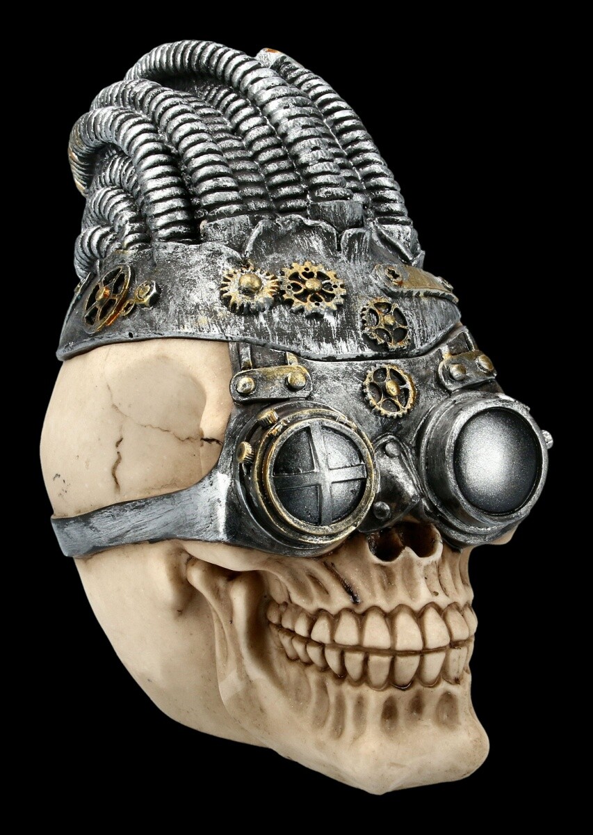 Skull Casket - Steampunk Rasta - Gothic Jewelry Box Decoration