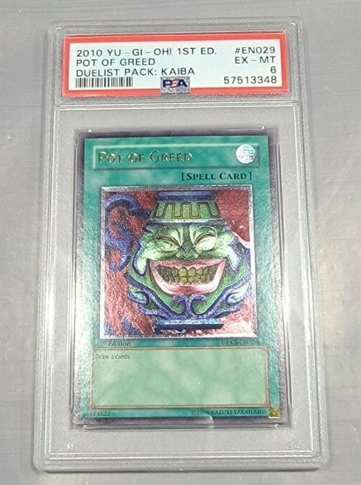 Yugioh Pot of Greed dpkben029 #EN029 1ST EDITION PSA 6