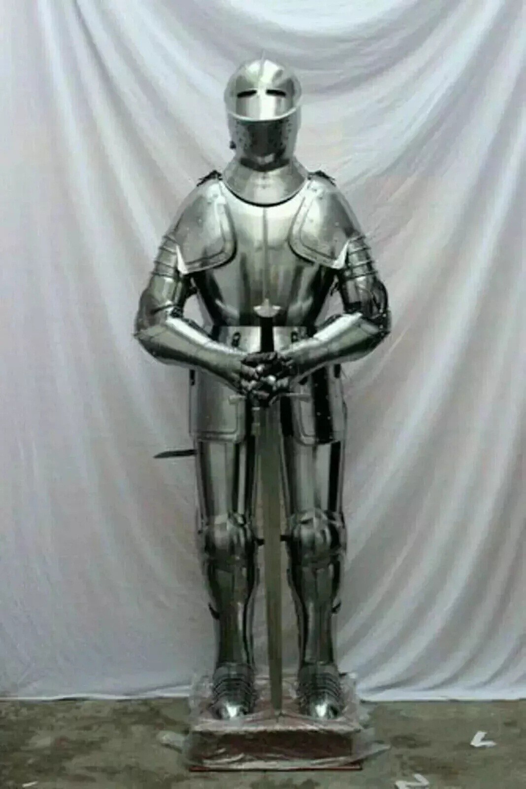 Knight Medieval Crusader Full Body Armor Templar Combat Costume-image