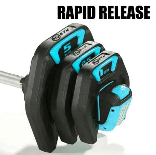 HyGYM 20kg Bomba Corporal Barra Set de Pesas Entrenamiento de Fuerza Gimnasio en Casa Entrenamiento - Imagen 3 de 7