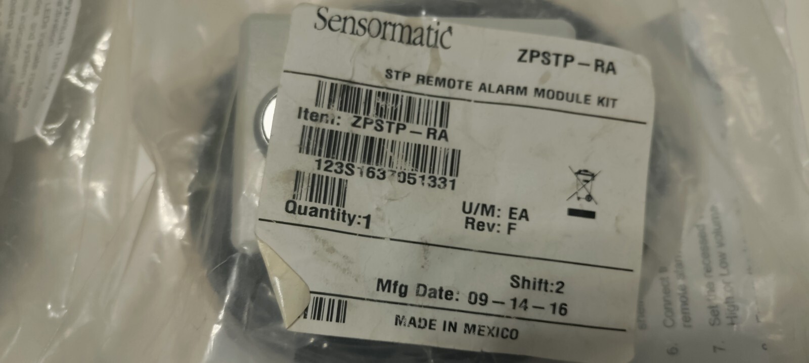 Lot of 2 Sensormatic ZPSTP-RA STP Remote Alarm Module Kit