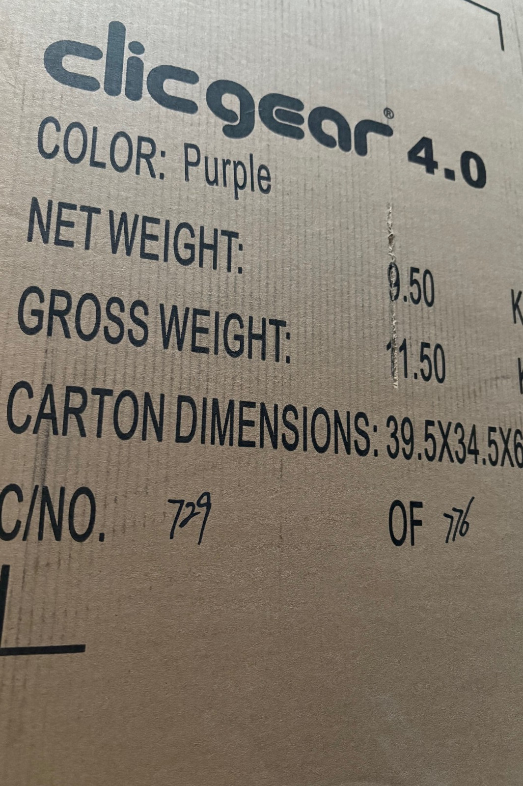 New Clicgear Model 4.0 Golf Push Cart Purple IN STOCK