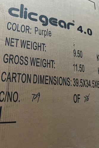 New Clicgear Model 4.0 Golf Push Cart Purple IN STOCK