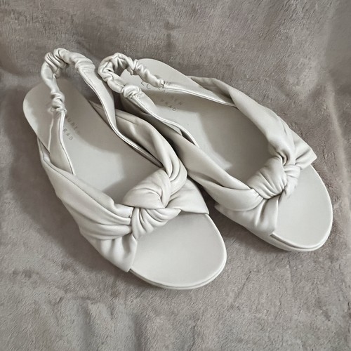 LC Lauren Conrad Sumana Women’s BONE Bow Slide Slingback Sandals Size 8.5 NEW! - Picture 2 of 14