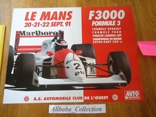 POSTER ORIGINAL F3000 F 3000 LE MANS 1991 AFFICHE ACO 24H  B FORMULE